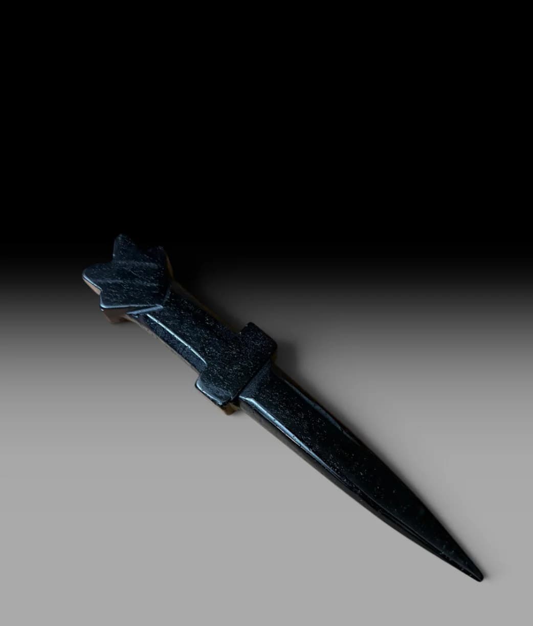 Black Obsidian Crystal Star Athame